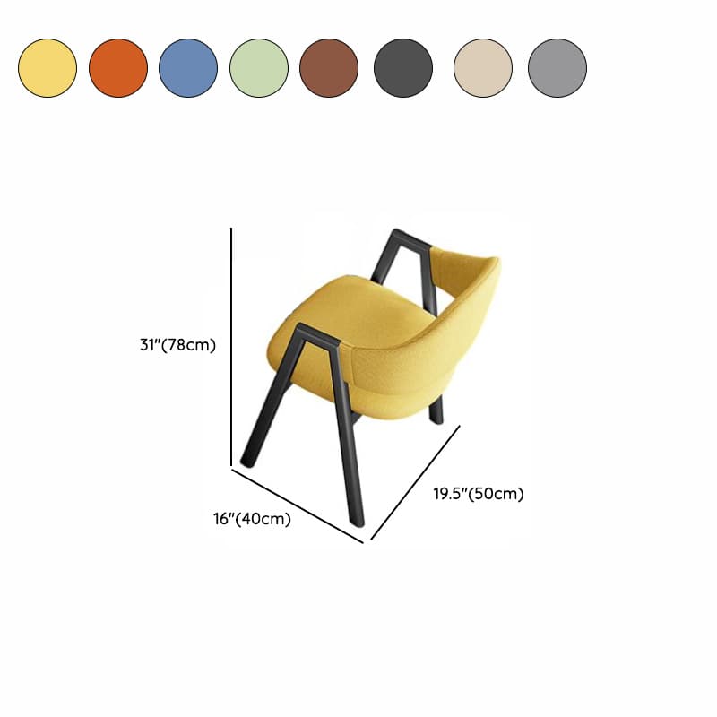 Dining Table Set with Rounded Shape and Padded Chair Back, Featuring Armrest and White Separable Table Top thumbnail 24