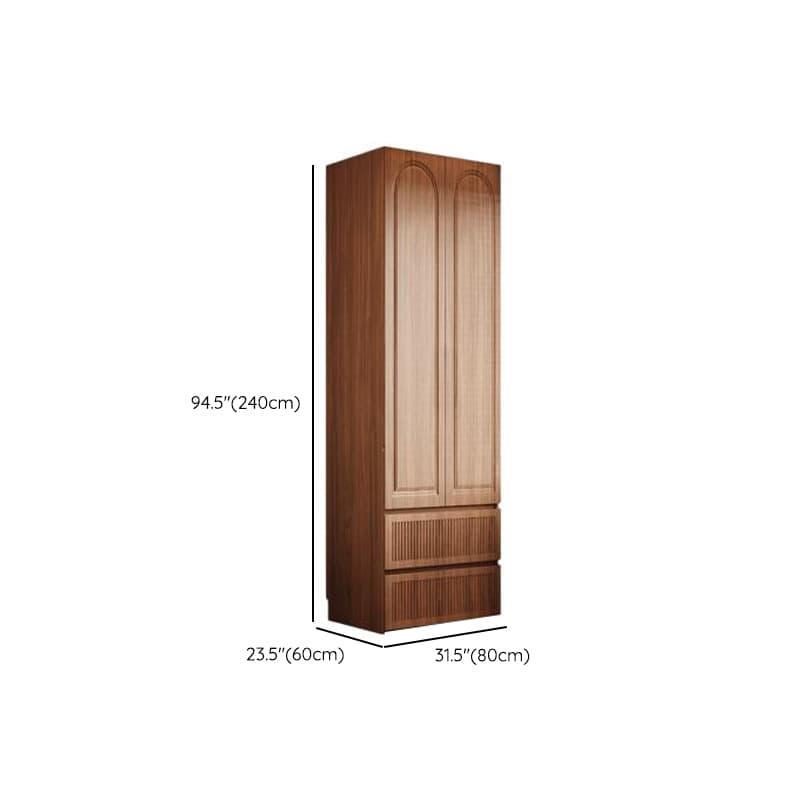 Acorn Minimalist Natural Wood Independent Wardrobe Closet with Soft Close Drawer, Soft Close Door, and Interior Shelves thumbnail 20