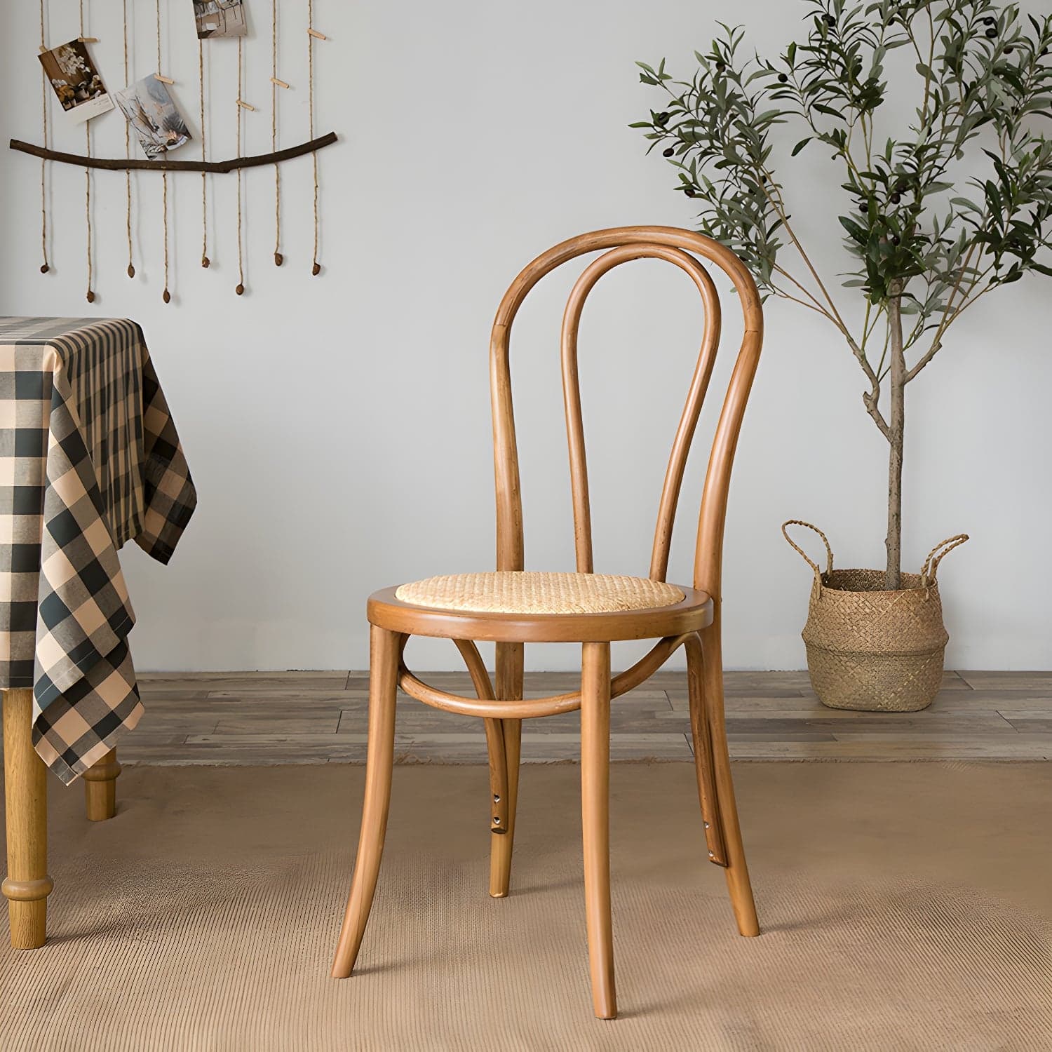 Modern Solid Beech Wood Chairs Kitchen Dining Windsor Back Side Chair Set thumbnail 3