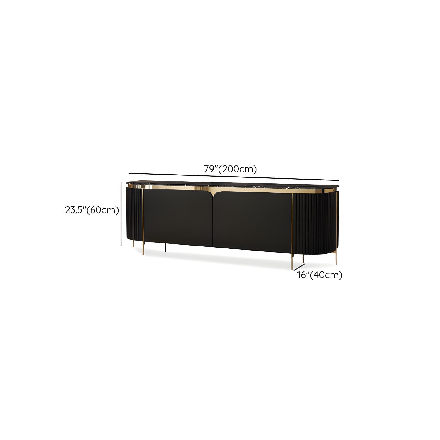 Marble TV Media Console Contemporary TV Console for Living Room thumbnail 13