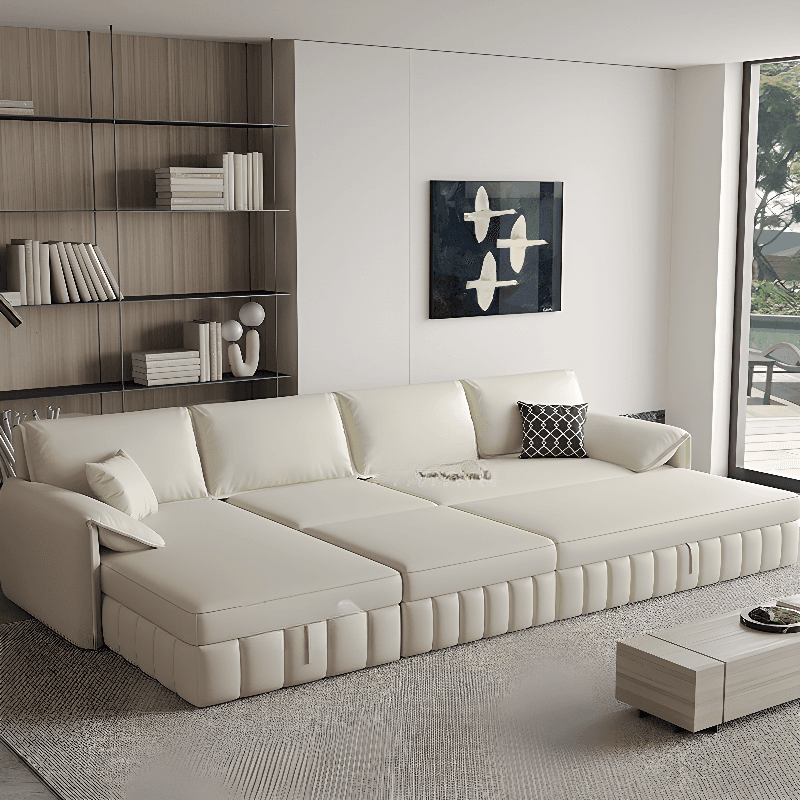 L-Shape/Straight Left Hand Facing/Horizontal Sofa Recliner/Convertible Sofa with Under-seat-storage thumbnail 2