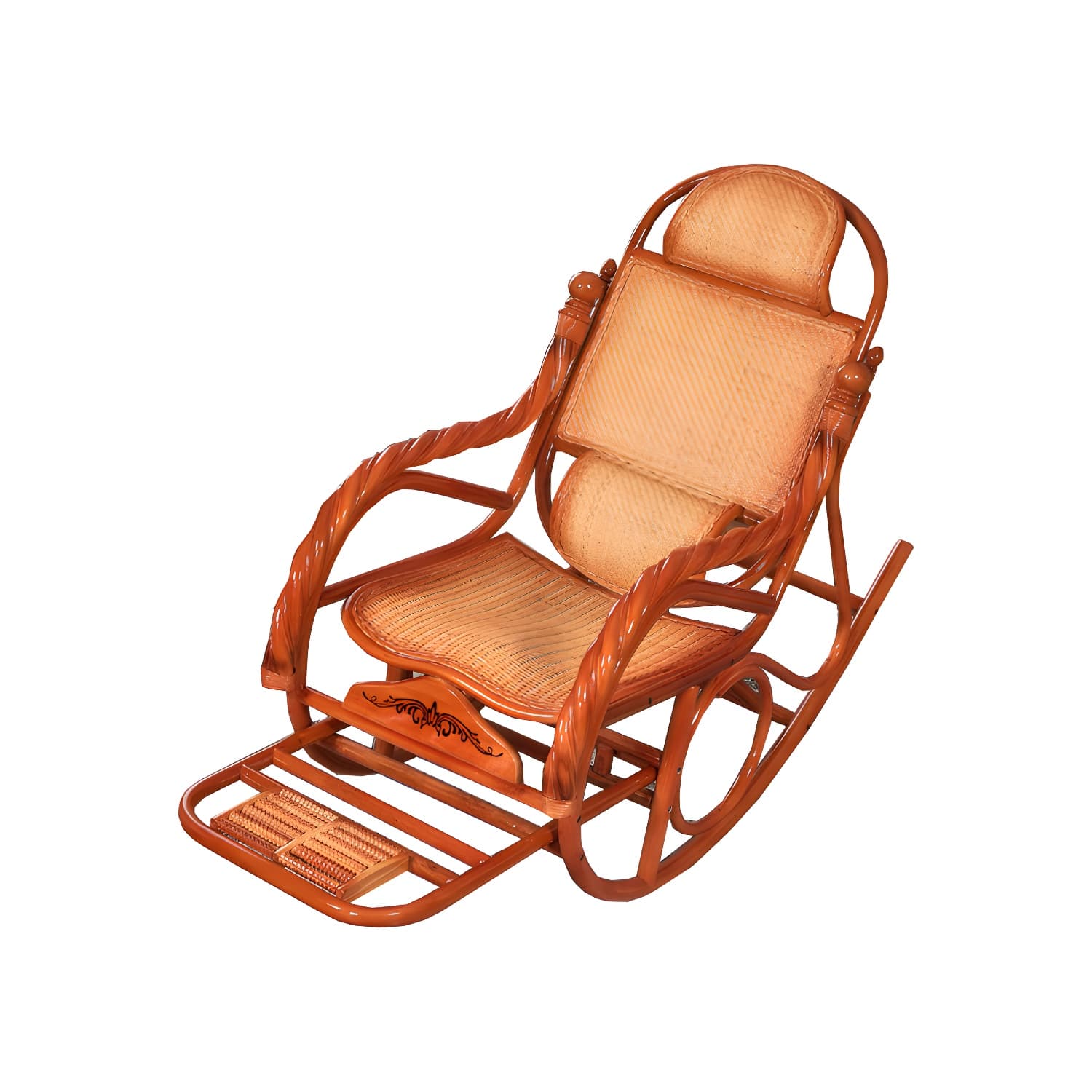 Mid Century Modern Recliner Chair Rattan/Wicker Recliner Chair for Living Room thumbnail 21