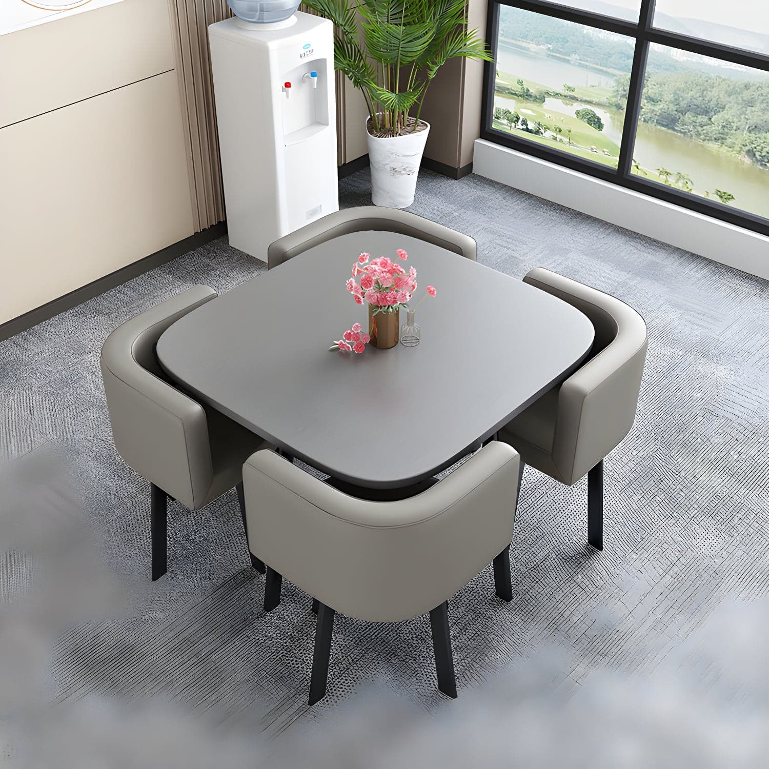 Modern Wood Dining Table Set 5 Pieces Dining Set for Home Use thumbnail 10