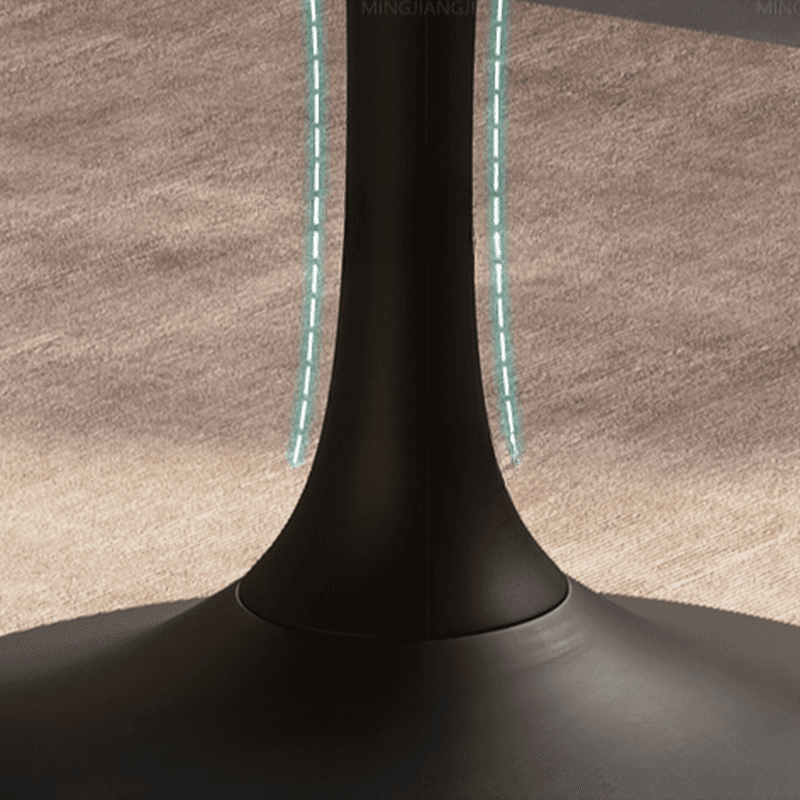 Art Deco Multi-Color Rounded Dining Table with Stone Top, Scratch-immune, Standard Height, Seats 2 thumbnail 11