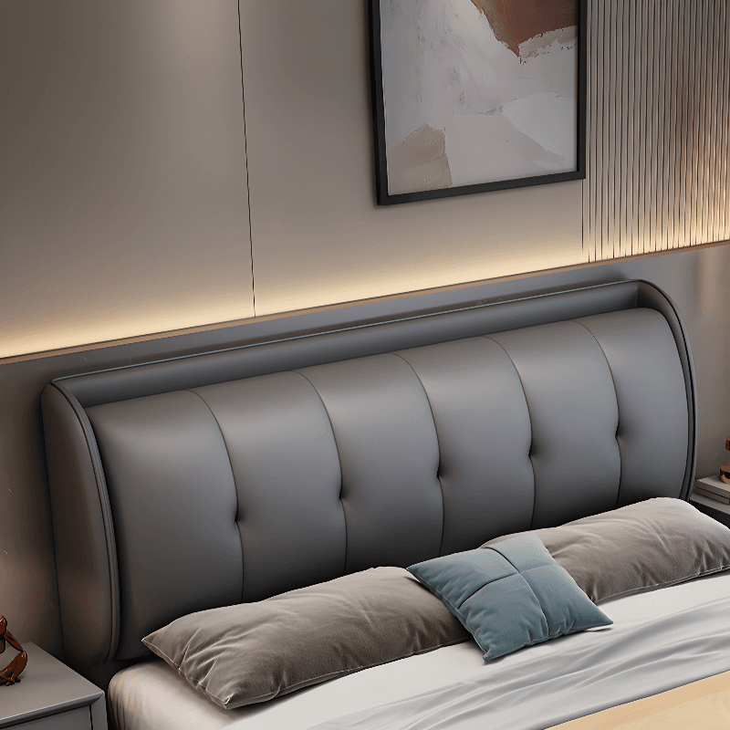 Modish Timber Panel Headboard with No Distressing, Arched/Rectangle/Camelback Shape for Full/King/Queen Bed, Featuring Sponge Upholstery Fill and Standard Height thumbnail 7