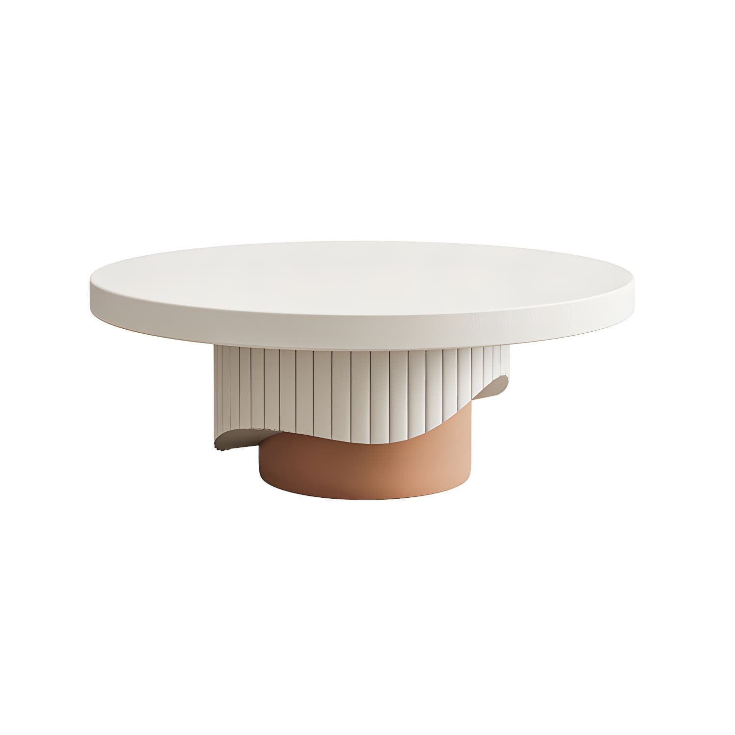 Pedestal Round Coffee Table Set Modern Minimalist Cocktail Table thumbnail 16