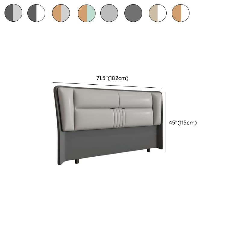 Trendy Wingback Headboard with No Distressing in Natural Wood, Rectangle Shape for Full/Queen Bed with Sponge Upholstery and Standard Height thumbnail 15