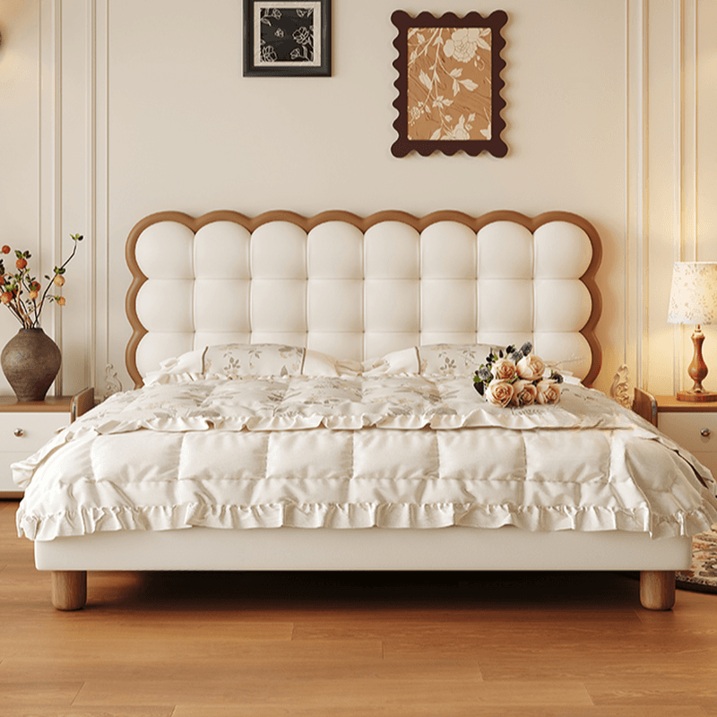 Storage Included Panel Bed with 3 Storage Boxes, Steel Frame, Stitch-tufted Design, and Sponge Upholstery thumbnail 2