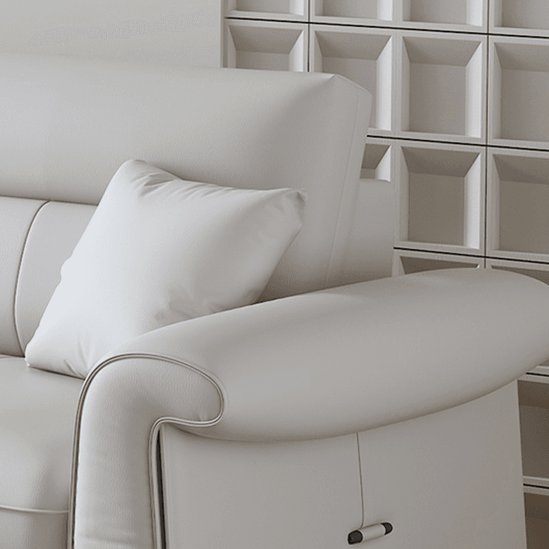L-Shape/Straight Sofa/Sofa Chaise in Chalk with Under-seat-storage, Right Hand Facing/Horizontal Orientation, and Round Arm thumbnail 7