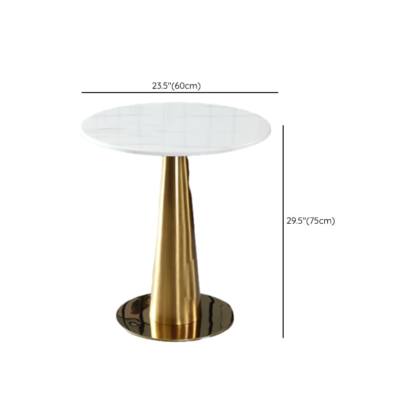 Glamorous Rounded Stone Dining Table for 2, Scratch-proof and Fixed Mechanism thumbnail 28