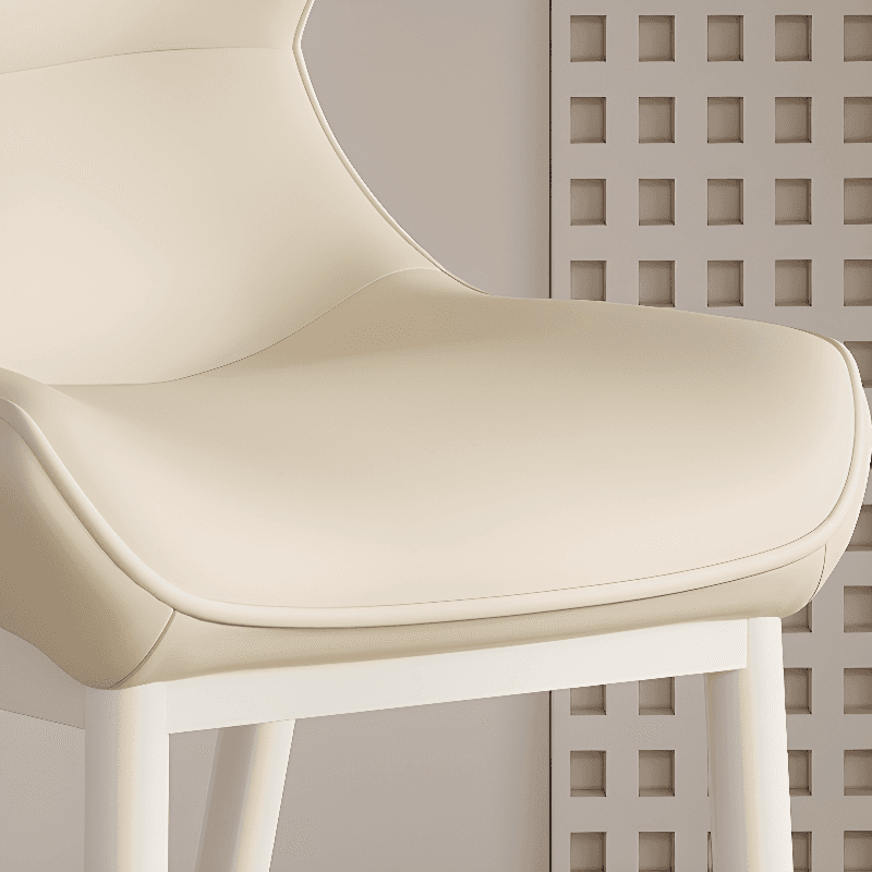 Contemporary Dinette Armless Chair with Solid Back Panel, Upholstered in Steel and Foot Pads thumbnail 8