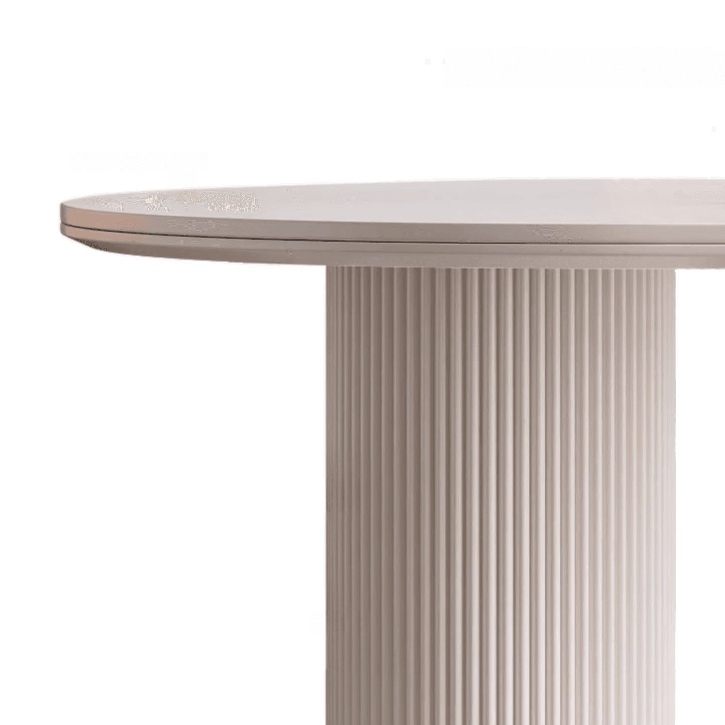 Modern Simple Style Stone Dining Table Set with Twin Support Base and Fixed Table in Chalk thumbnail 6
