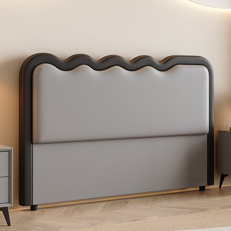 Modern Simple Style Panel Headboard in Natural Wood for California King/King/Queen Bed with No Distressing, Sponge Upholstery Fill, Free-standing Standard Installation, and Standard Height thumbnail 3