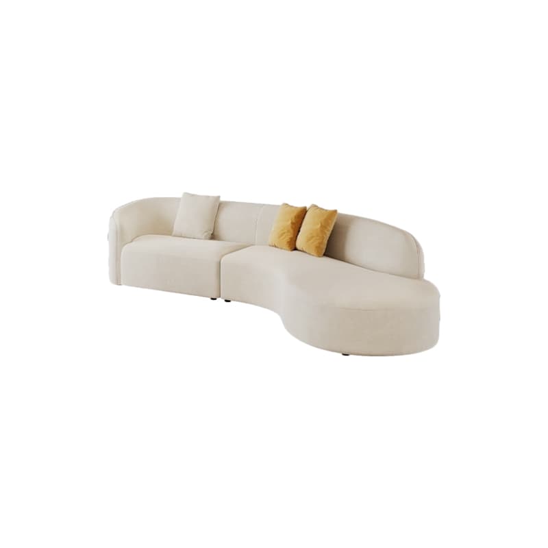 Living Room Use Arced/Straight Natural Wood Right Hand Facing/Horizontal Corner Sectional/Sofa with Concealed Support for 5/6 Person/for 2 thumbnail 5
