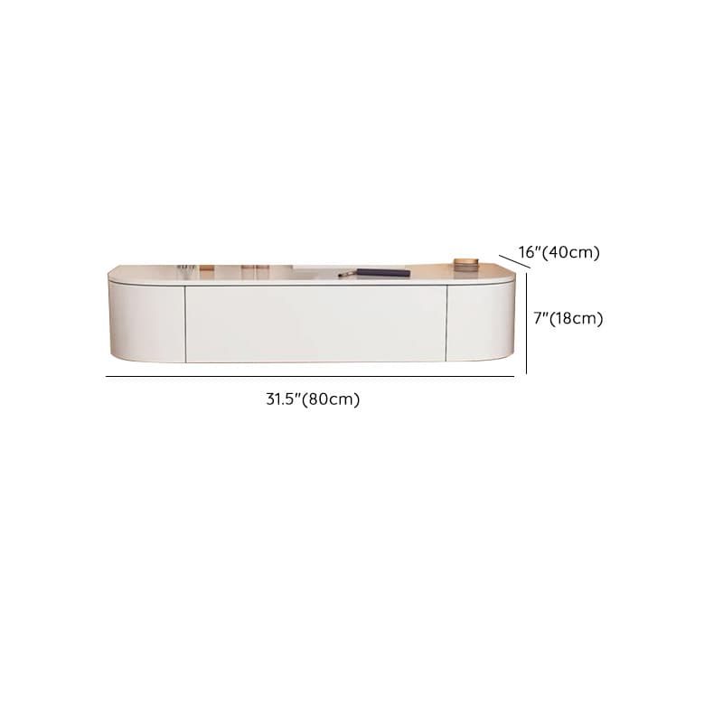 Push-Pull Floating Makeup Vanity with Storage and a Composite Wood Tabletop for Sleeping Quarters in a Trendy Style thumbnail 12