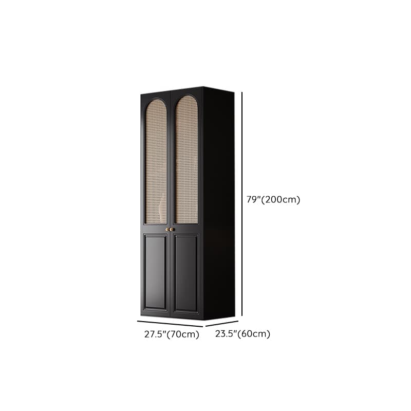 Modish Wood Independent Wardrobe Armoire with Compartments, Soft Close Door, and Interior Shelves - image 23
