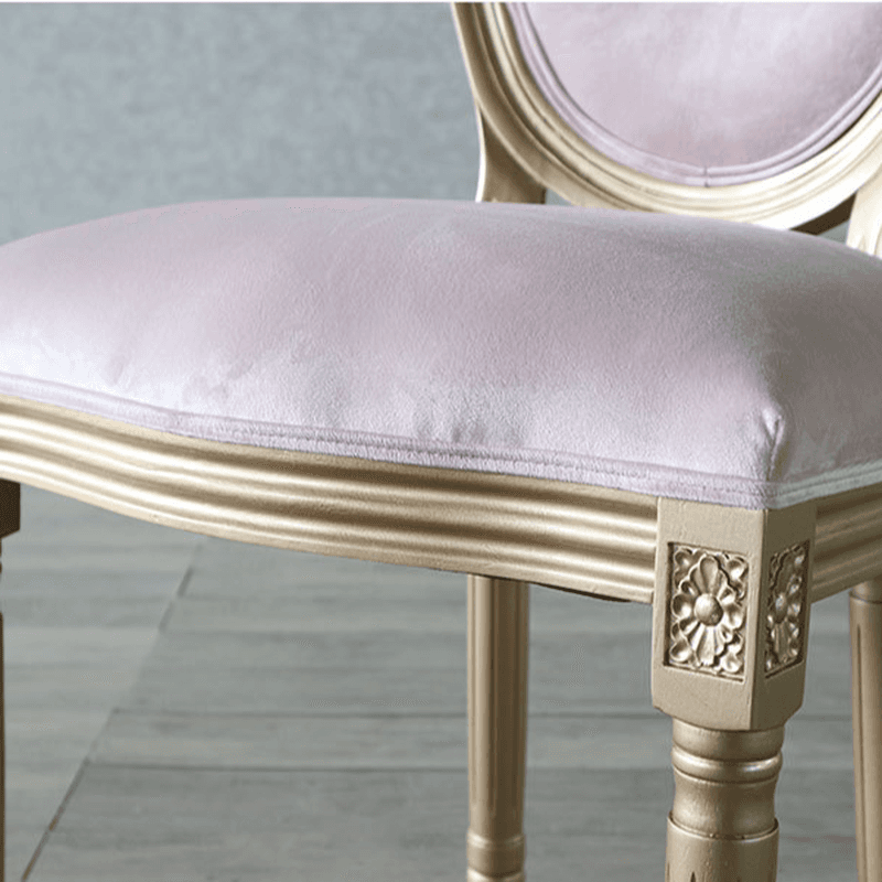 Golden Legged King Louis Back Armless Chair for Dining Room, Outlined Frame with Foot Pads, Steady and Stable thumbnail 20