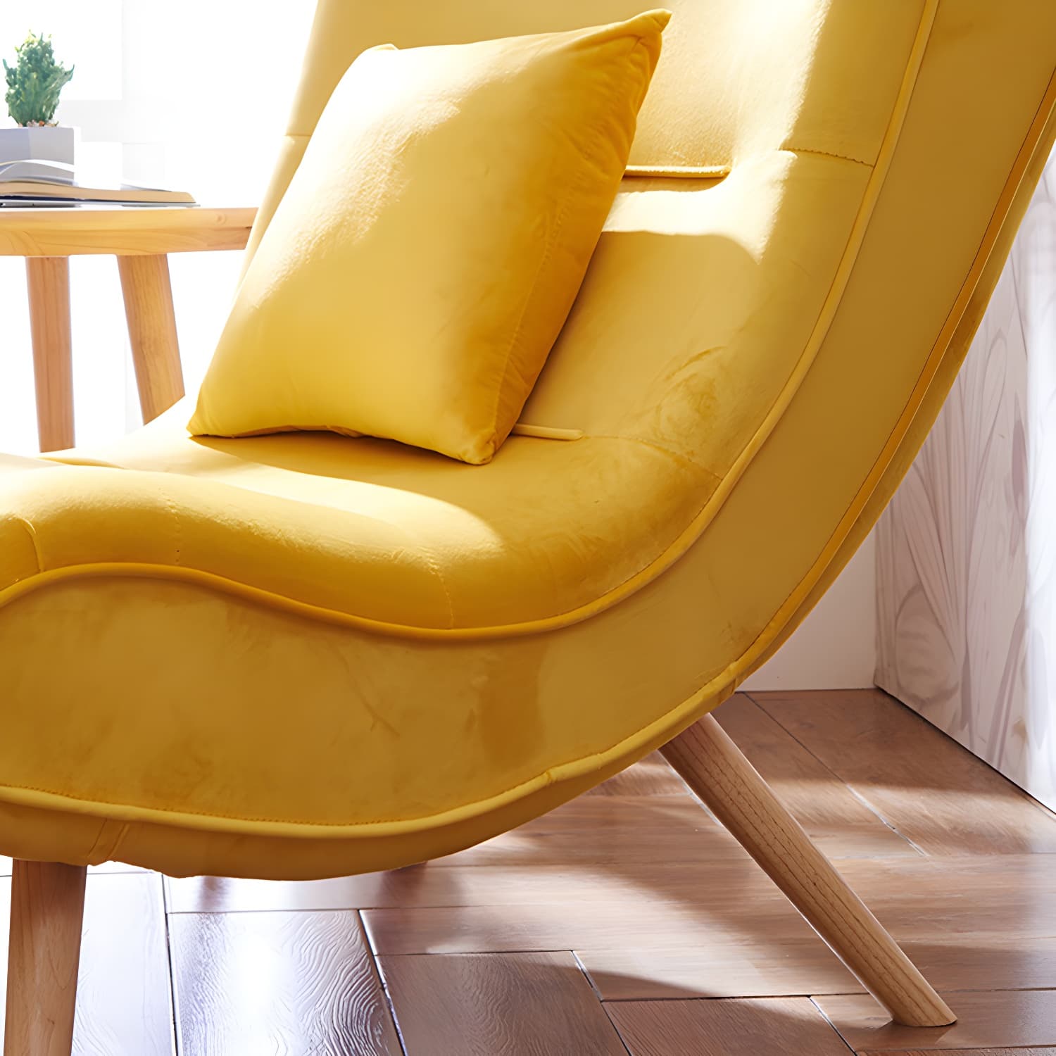 Modern Cushions Rocker Chair Solid Wood Frame Spindle Rocker Chair with Ottoman thumbnail 19