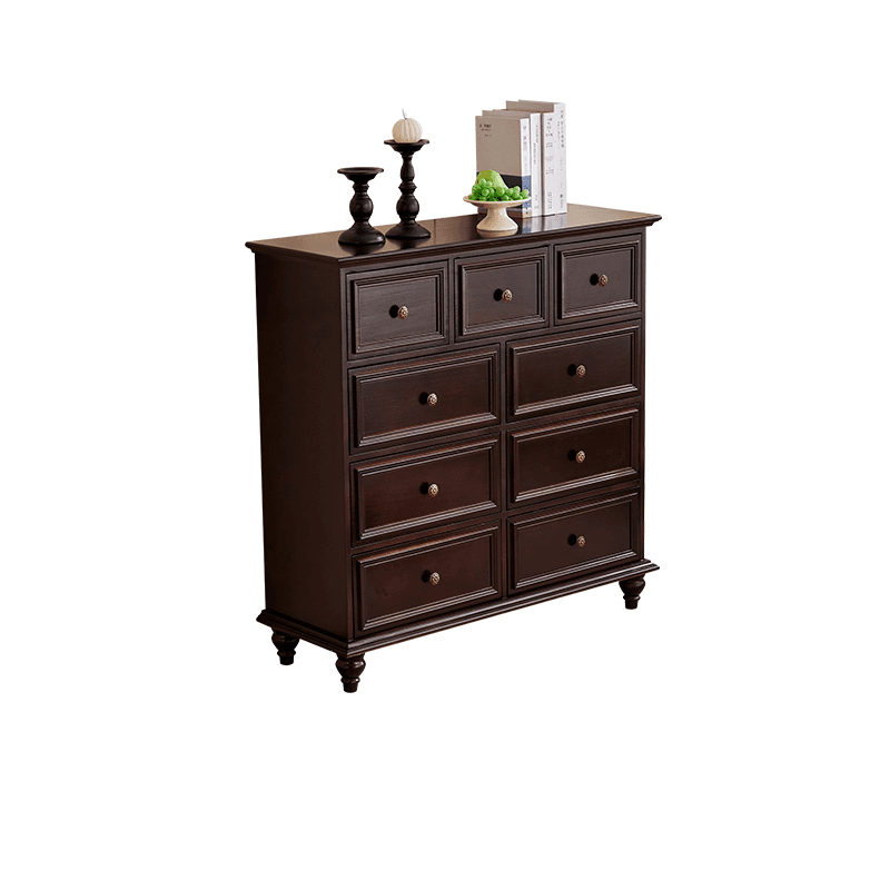 Casual Raw Wood Console Dresser/Semainier with 5/7/9 Drawers in Horizontal/Vertical Orientation thumbnail 2