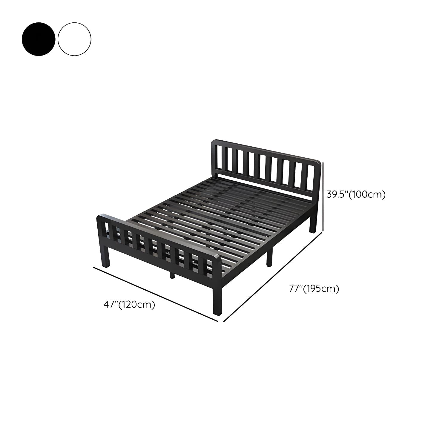Contemporary Metal Bed Frame Solid Color Slat Bed with Custom Gold Legs thumbnail 21