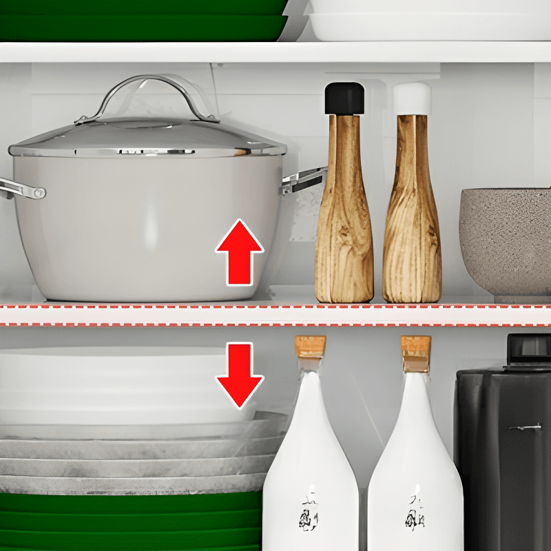 White Trendy Kitchen Storage with 3 Drawers, Standard/Narrow Size, Lumber Countertop, Variable Shelf, and Multiple Doors Options thumbnail 10