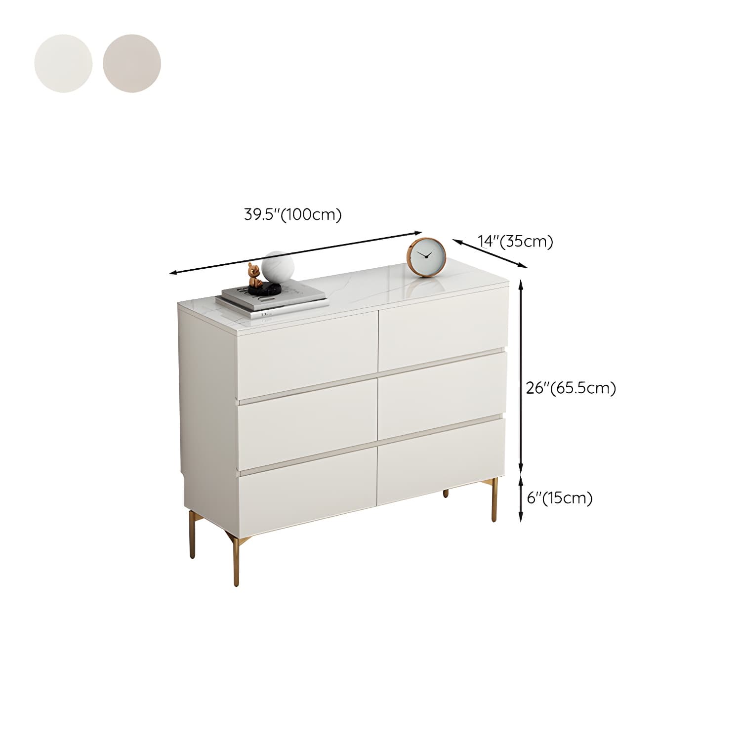 13.65-inch W Stone Storage Chest Dresser Modern Storage Chest thumbnail 17