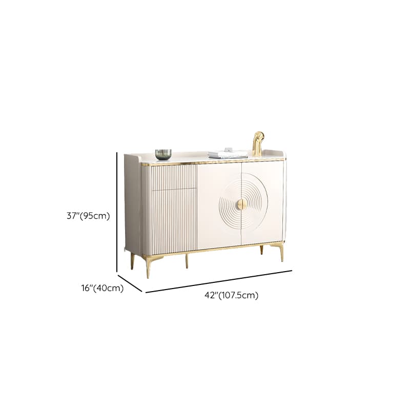 Glam Free Standing Utility Storage Cabinet for Parlor with Sintered Stone Countertop thumbnail 16