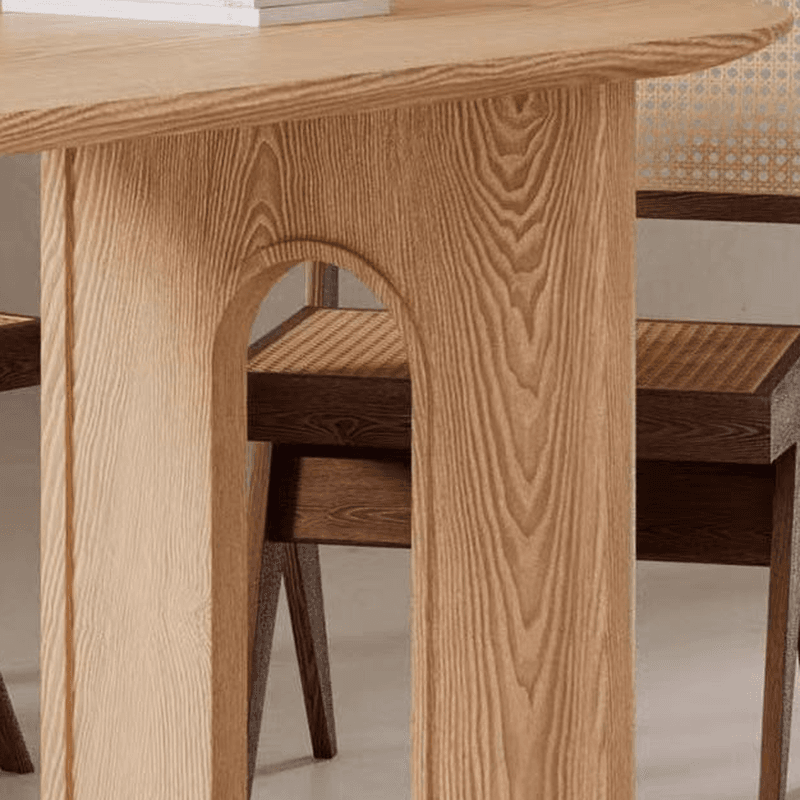 Natural/Espresso Finish/Sand Natural Pine Wood Dining Table for 9 People/for 6 thumbnail 10
