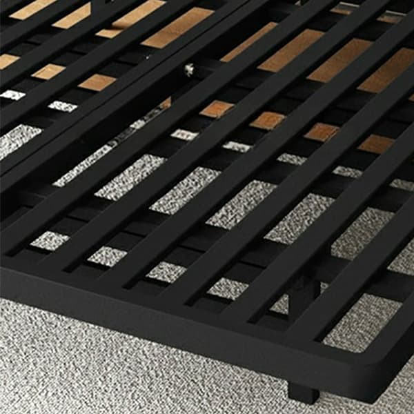 Modern Iron Open-Frame Bed with Solid Color, Metal Slats, and Legs Included thumbnail 8