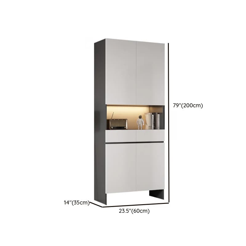 Trendy Rectangle Accent Cabinet with Hutch, Changeable Shelf, Groove Handles, Multi-Color Top, and Soft Close Drawer thumbnail 12