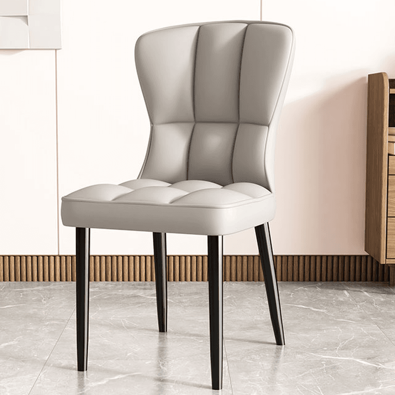 Casual/Lavish Side Chair with Wingbacked Upholstered Design and Steel Legs thumbnail 6