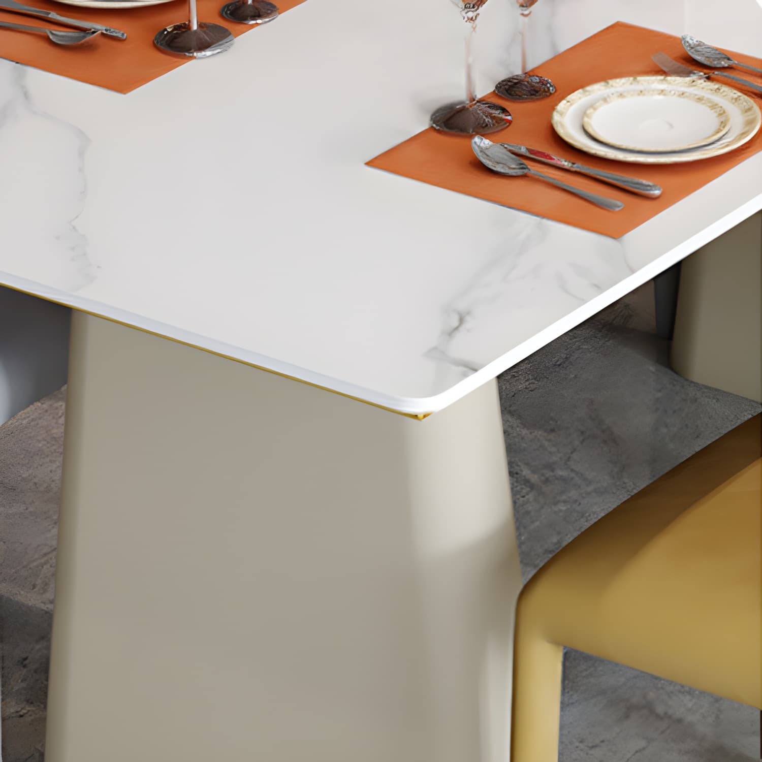 Modern Style Dining Set 1/5/7 Pieces Rectangle Stone Dining Table for Dining Room Kitchen thumbnail 7