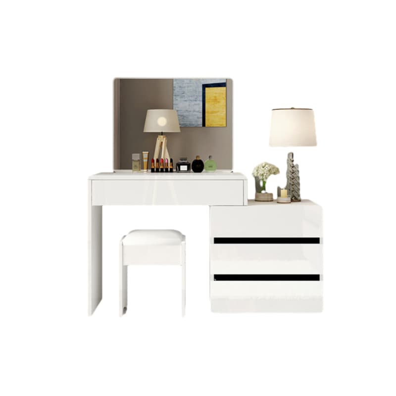 Scalable Manufactured Wood Push-Pull Bedroom Floor Vanity, No Suspended thumbnail 5