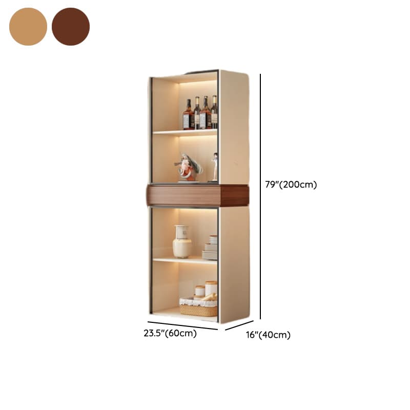 Rectangular Detached Accent Cabinet with Damp-proof, Scratch-immune Glazed Door in Chalk/Sepia and Soft Close Drawer thumbnail 21