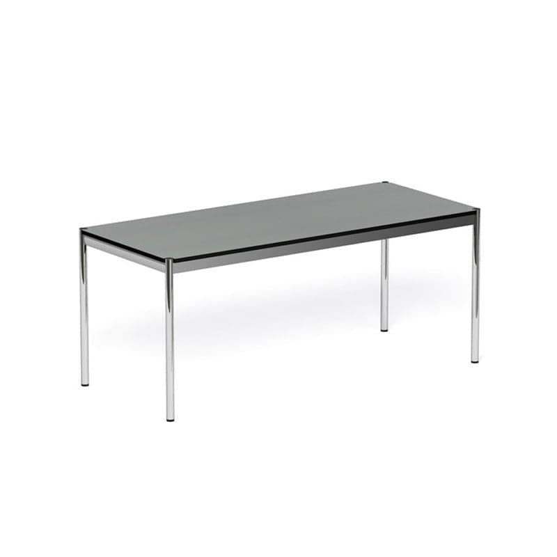 Fixed Table Standard Height Rectangular Dining Table for 8/4 People/6 People with Stainless Steel Legs and a Top in Engineered Wood in a Modern Simple Style thumbnail 1