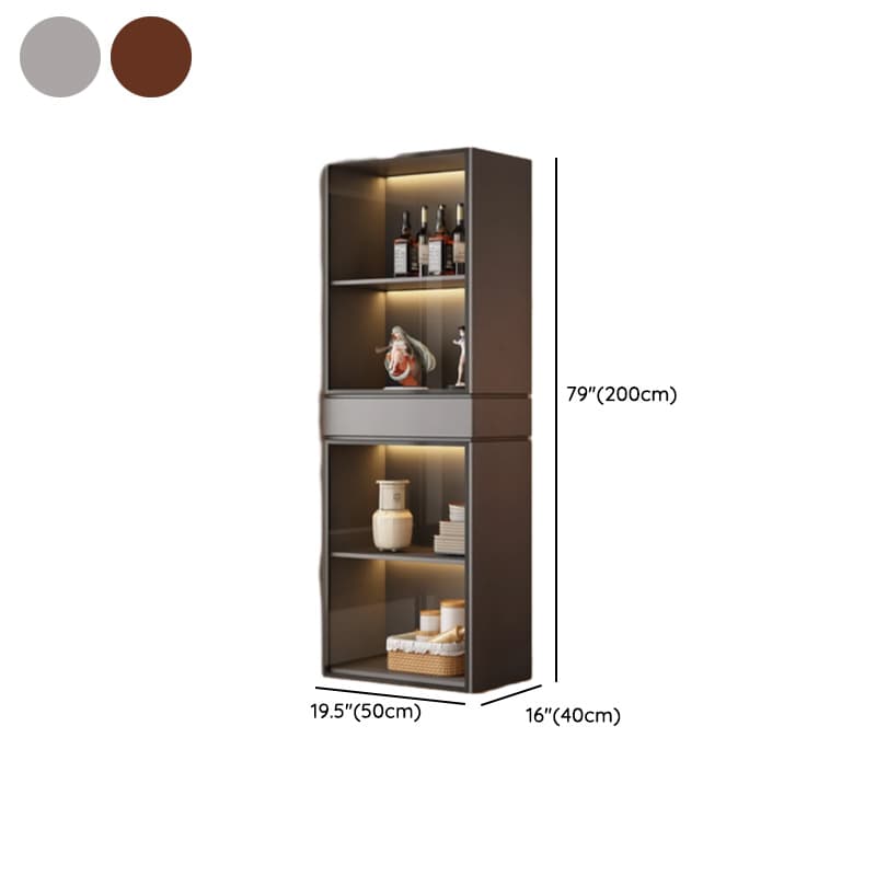 Rectangular Detached Accent Cabinet with Damp-proof, Scratch-immune Glazed Door in Chalk/Sepia and Soft Close Drawer thumbnail 13