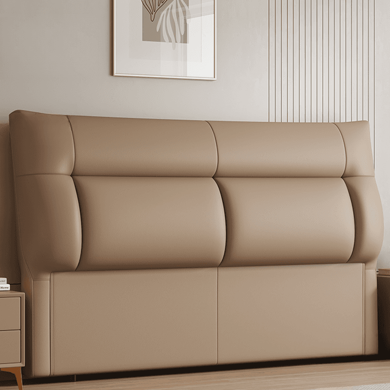 Trendy Panel Headboard in Natural Wood with No Distressing, Rectangle Shape for Queen/Full Bed, Featuring Sponge Upholstery and Standard Height thumbnail 2