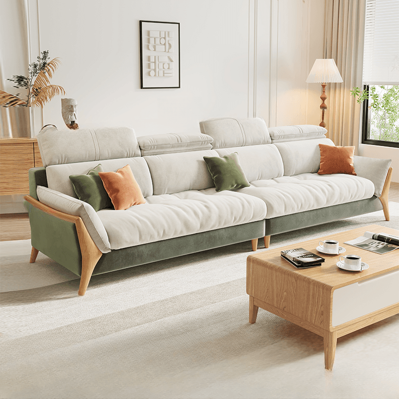 Straight/L-Shape Chalk Sofa/Sofa Chaise with Horizontal/Left Orientation and Standard Foam Seat Fill thumbnail 10