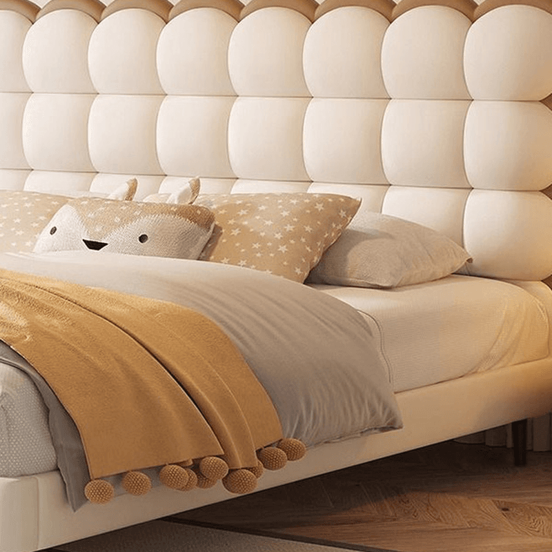 Solid Color Storage Included Panel Bed with Stitch-tufted Panel Headboard and Sponge Upholstery thumbnail 5