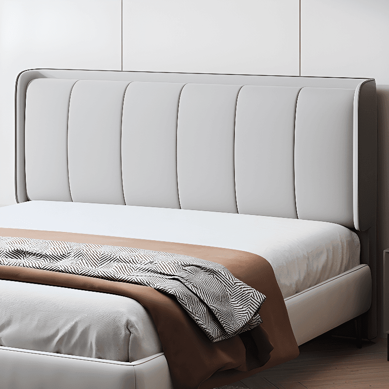 Simplistic Wingback Headboard in Pine Wood with No Distressing, Rectangular Shape for King/Queen/Full Bed, Featuring Sponge Upholstery and Standard Height thumbnail 7
