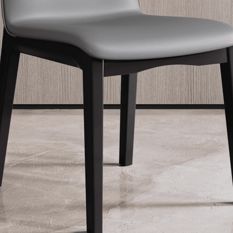Modern Simple Style Armless Chair with Parsons Chair Back, Upholstered in Timber Legs thumbnail 7