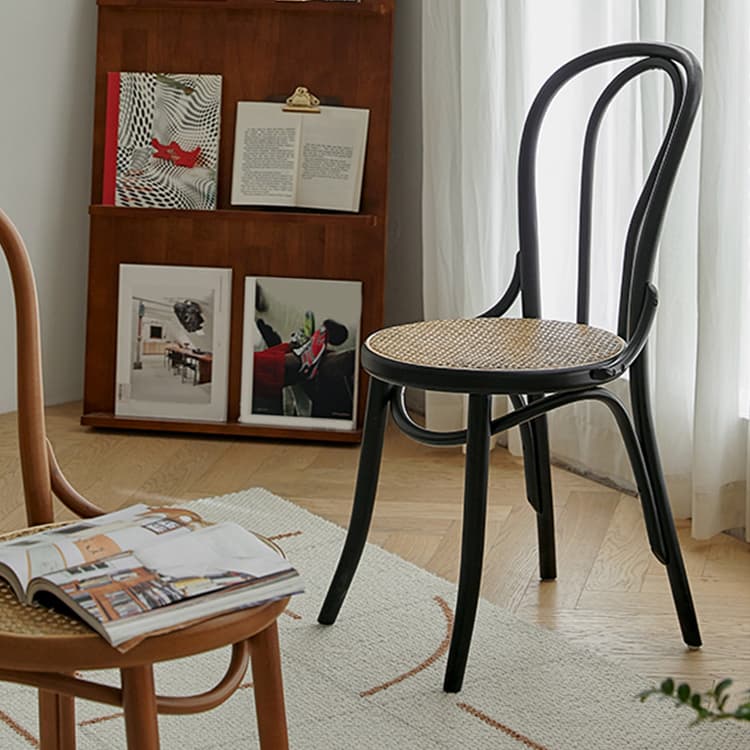 Scandinavian Wooden Side Chair with Standard Height and Armless Design thumbnail 13