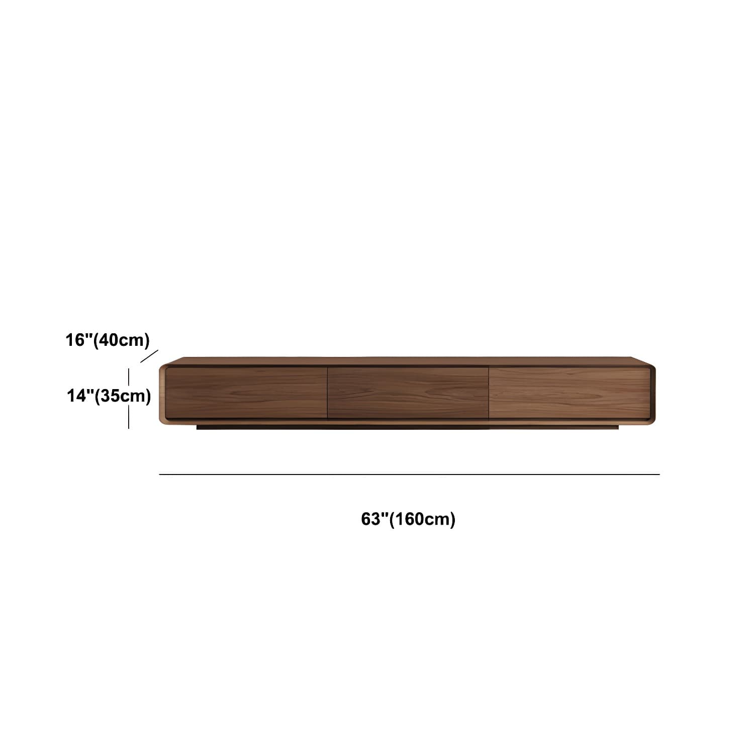 Nordic TV Cabinet Walnut Living Room Furniture Small Family TV Stand Console thumbnail 14