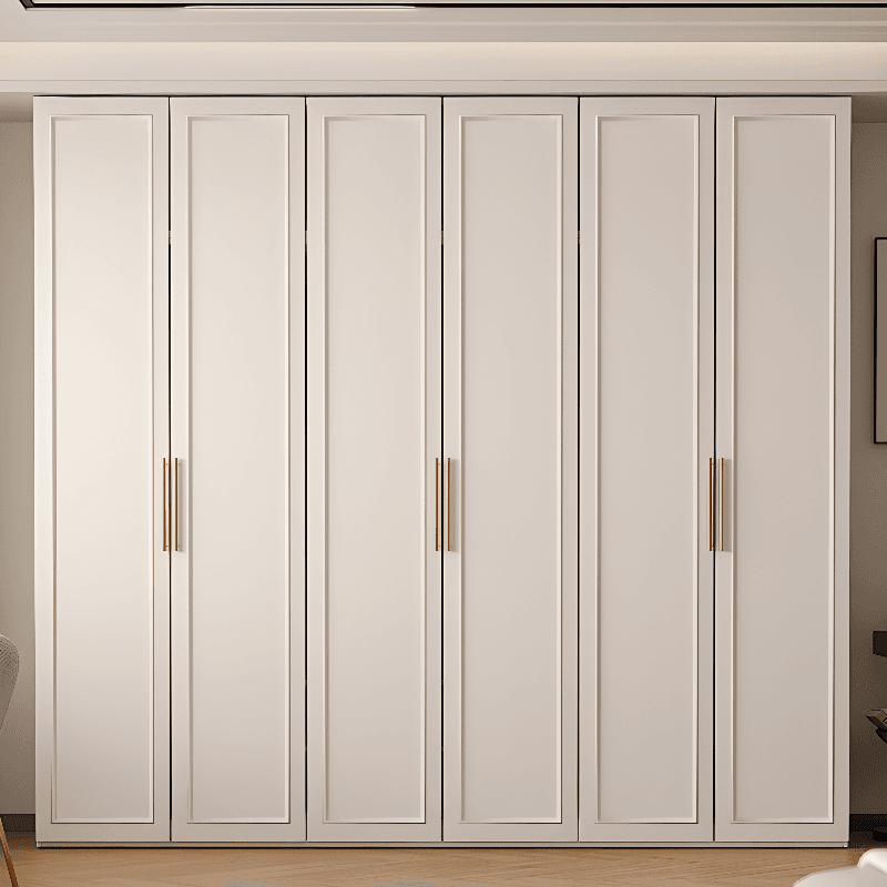 White Casual Wood Independent Armoire Cabinet with Compartments, Soft Close Door, and Interior Shelves thumbnail 2