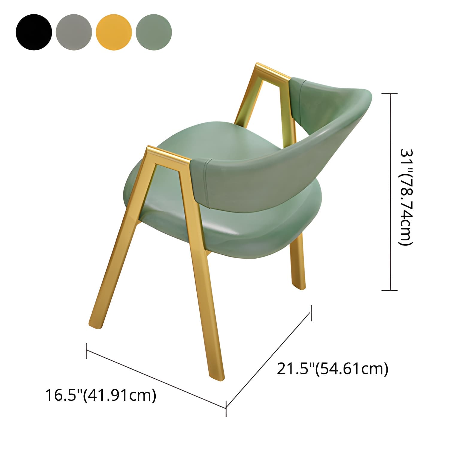 Round Standard Laminated Faux Marble Dining Set with Gold Metallic Legs for Dining Furniture thumbnail 10