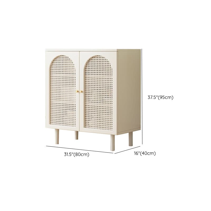 White Modern Manufactured Wood Buffet Server for Living Room - image 9