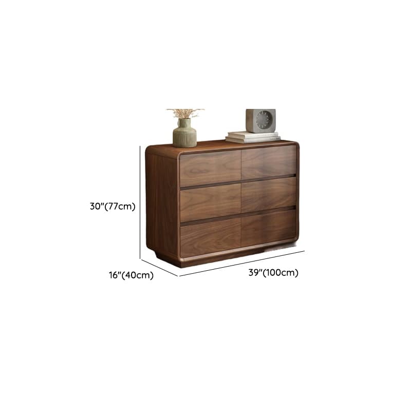 Cocoa Simplistic Natural Wood Double Dresser/Lingerie Chest with 6/9/5 Drawers in Horizontal/Vertical Orientation thumbnail 16