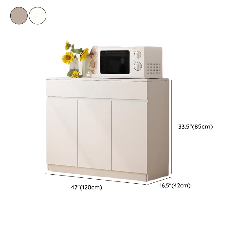 Simple Sideboard with Multiple Drawers, Closet Cabinet, Standard and Narrow Sizes, 1 or 2 Shelves, Wood Countertop, 2 to 5 Doors thumbnail 15