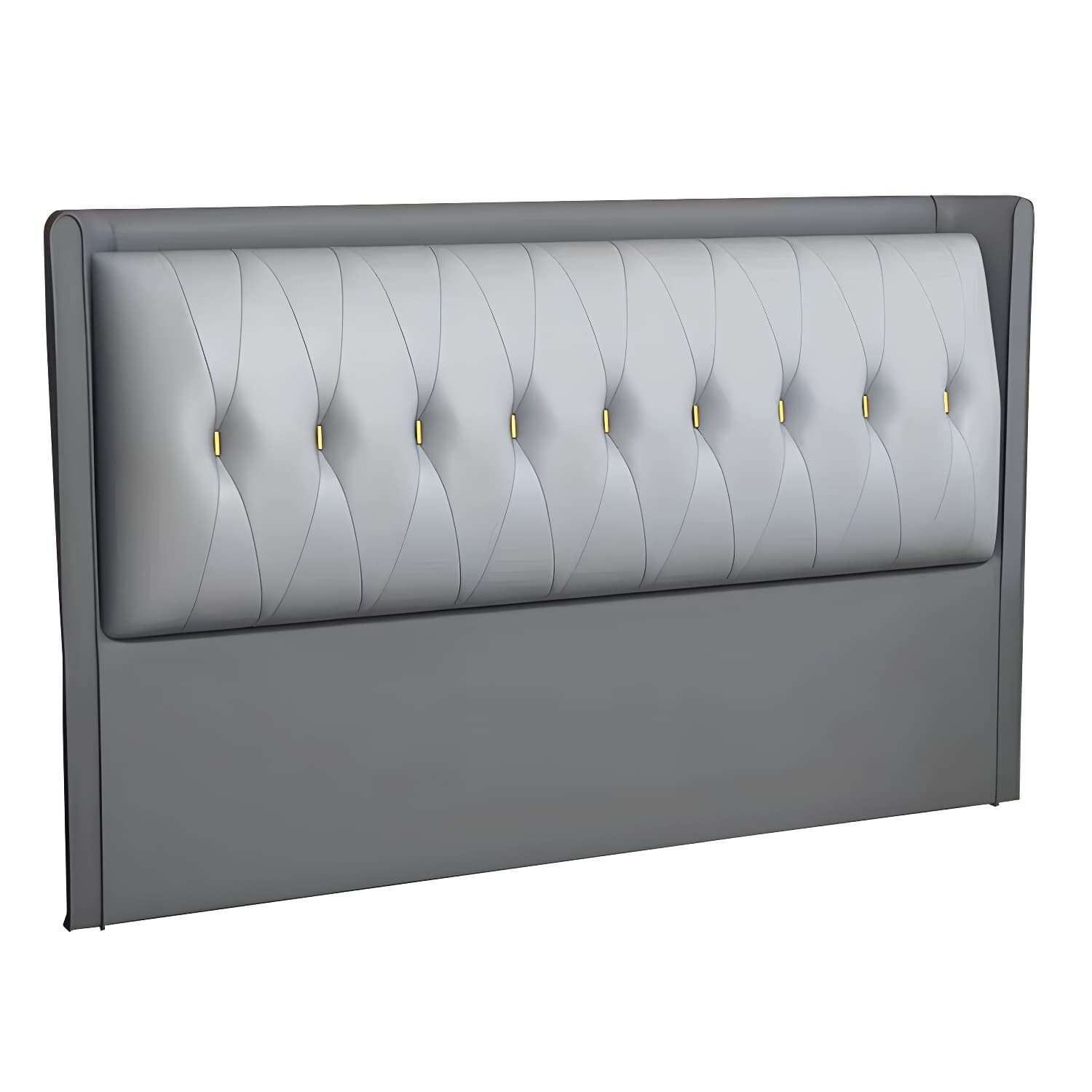 Contemporary Headboard Bed with Tufted Leather Upholstery in Rectangular thumbnail 23