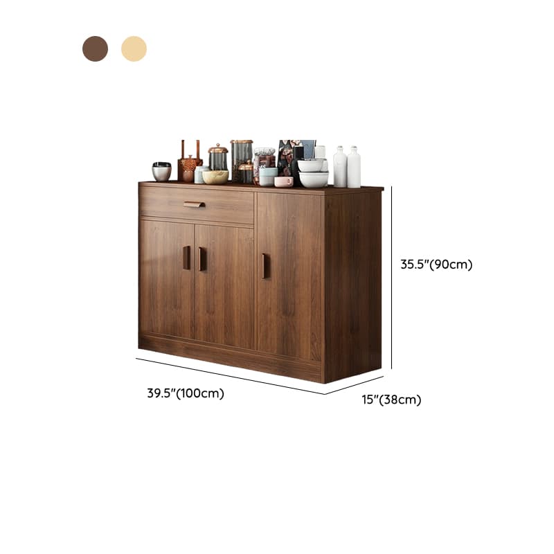 Trendy Narrow Kitchen Cabinet Base with Multiple Drawers and Doors, 2/3 Interior Shelves, Compartment Storage, and Lumber Countertop thumbnail 20